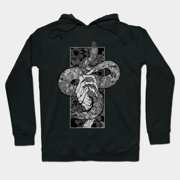 In deaths grip Hoodie by Jess Adams